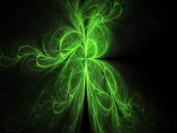 fractal green tendrils abstract drawing