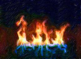 Fire Blazing drawing