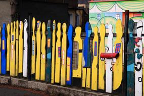 abstract Colorful Fence