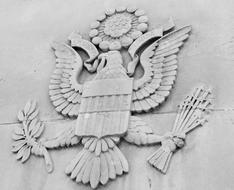 American Eagle, state symbol on wall