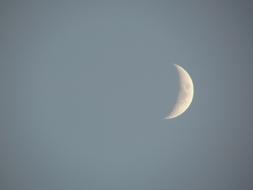 Crescent at evening Sky