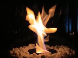 hot flame macro photo