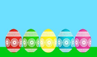 clipart of celebration colorful decorated eggs