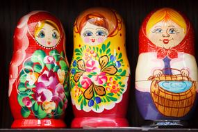 Babushka Colorful Decoration wood