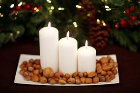 Advent and Almond Candle