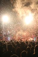 fireworks in a street disco