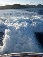 Boat Sea white wave