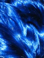 Blue Wig, Hair close up