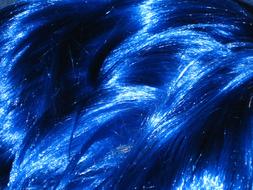 glossy perlon Blue Hair wig
