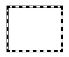 clipart of painted black and white rectangular frame