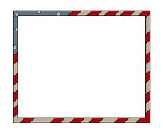 border with American flag pattern