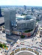 ZÅote Tarasy, office center and shopping Mall in city, poland, Warsaw