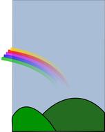 rainbow hill sky drawing