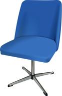 clipart of a blue office chair on a white background