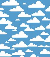 clouds sky blue cumulus drawing