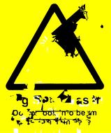 laser rays danger tag sign drawing