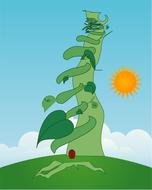 beanstalk story jack fairytale drawing