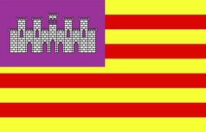 flag spain castle striped drawing