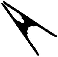 clip tweezers silhouette black drawing