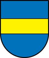 emblem armorial bearings blue drawing