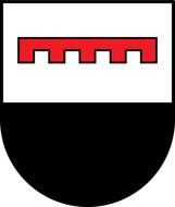 red black white coat arms drawing