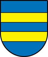 blue yellow shield coat