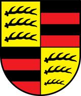 coat of arms with red and black horizontal stripes