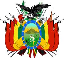 bolivia coat arms flag crest drawing