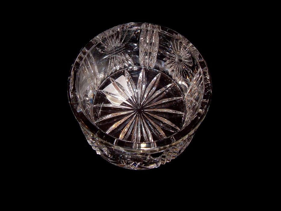 crystal bowl on a black background