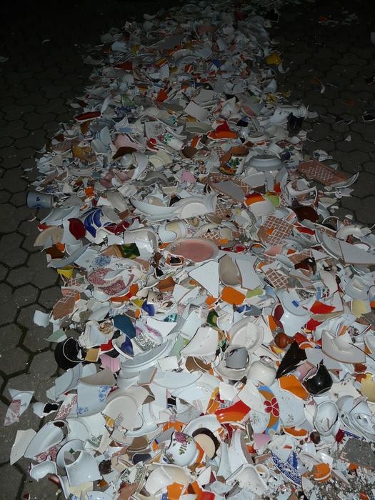 trash after the party