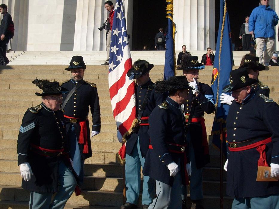 Soldiers c flags Civilian