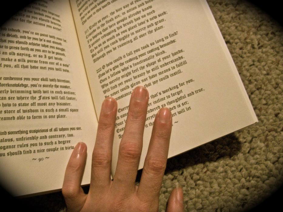 Medieval Book Mystic and hand