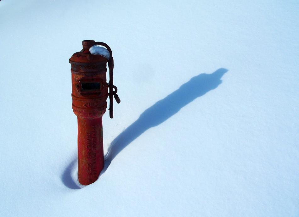 hydrant in snow