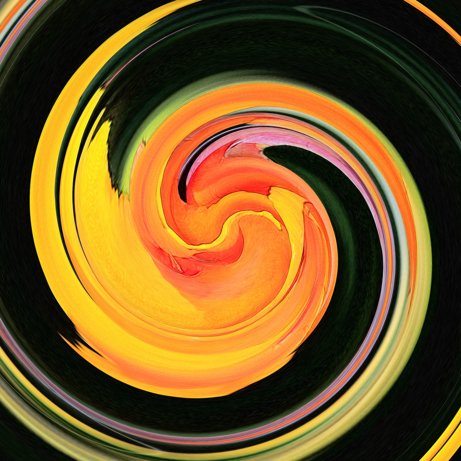 Yellow red swirl as a digital art free image download