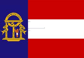 flag georgia state drawing