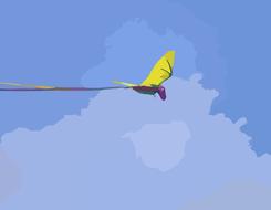 dragon, kite fat sky