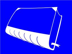 painted blue book on a blue background