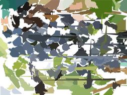 cluster grape bunch abstract drawing