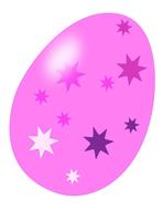 isolated pink Easter egg