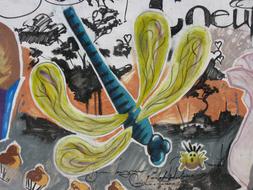 Graffiti Colorful Hauswand drawing