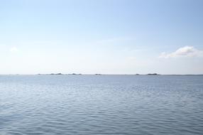 distant view of the Halligen group of islands