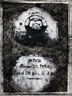 Tombstone Cemetery Black White