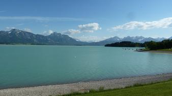 Lake Forggensee on a sunny day