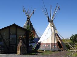 Beautiful and colorful, native Indian Ti Pi tent, in Arizona, USA