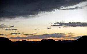 Sky Clouds Silhouette horizont