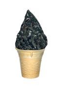 black soft ice cream