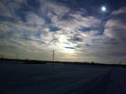 solar eclipse in the clouds