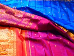 color silk fabric close up