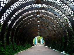 arched roofing above Alley in Park