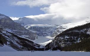 Lake Louise and Frozen Canadien Rockys